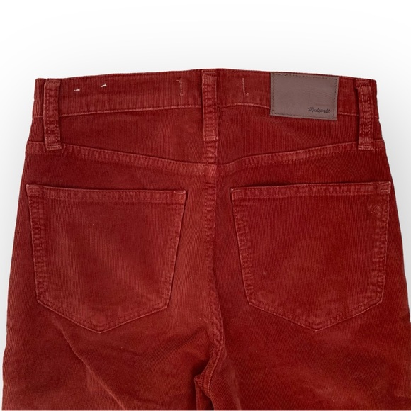 Madewell 10” high rise skinny jeans burnt orange thin corduroy size 24 - Picture 7 of 7